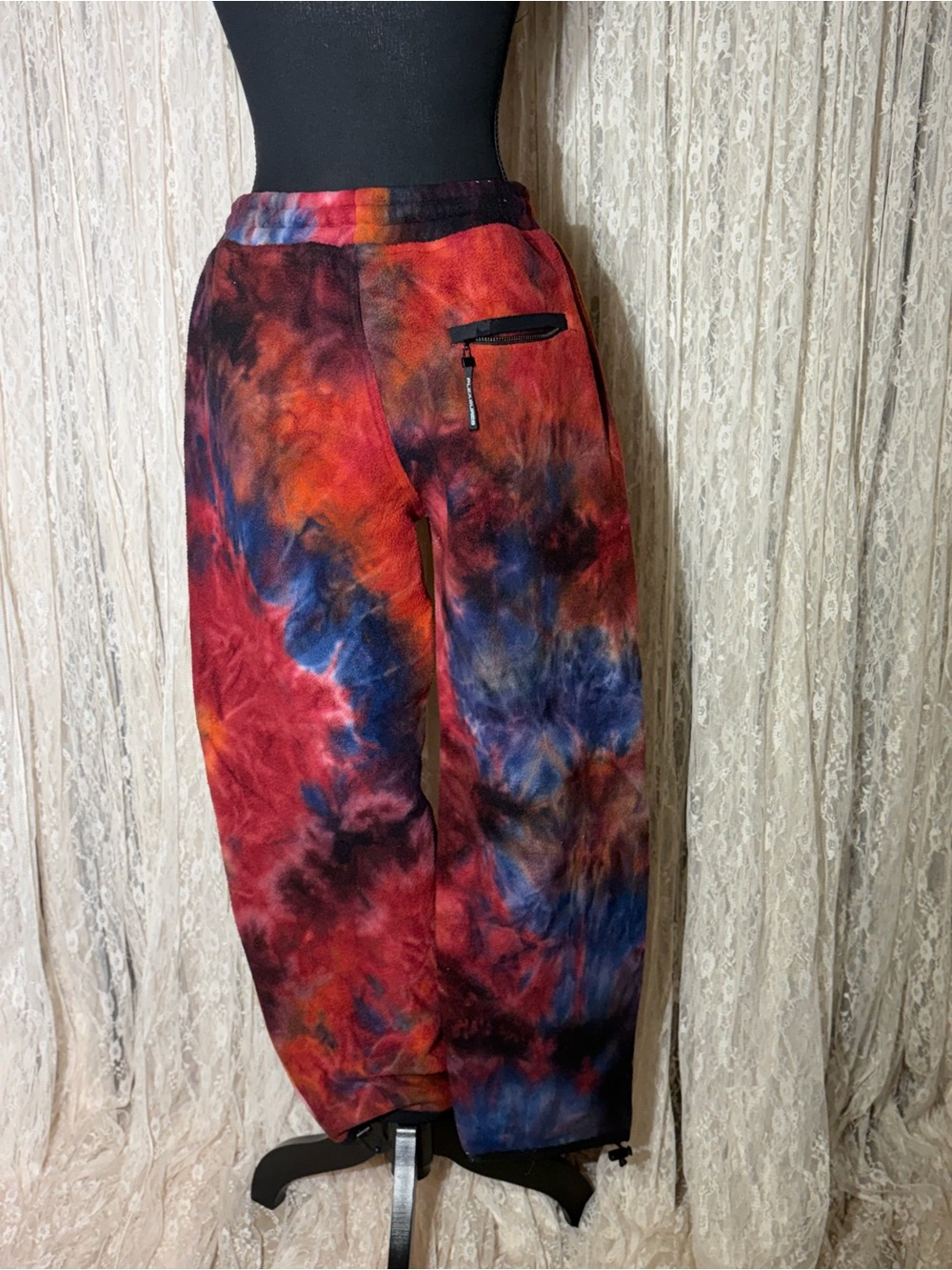 PLEASURES Tie-Dye Track Pants - Red Multi - Picture 3 of 3